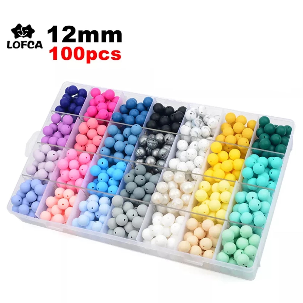 Baby Food Flavors - LOFCA 12Mm 100 Buah Manik-manik Silikon
