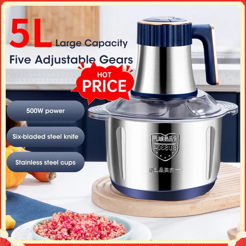 Baby Kitchen Food - Penggiling Daging Listrik 5L, Penghancur Makanan