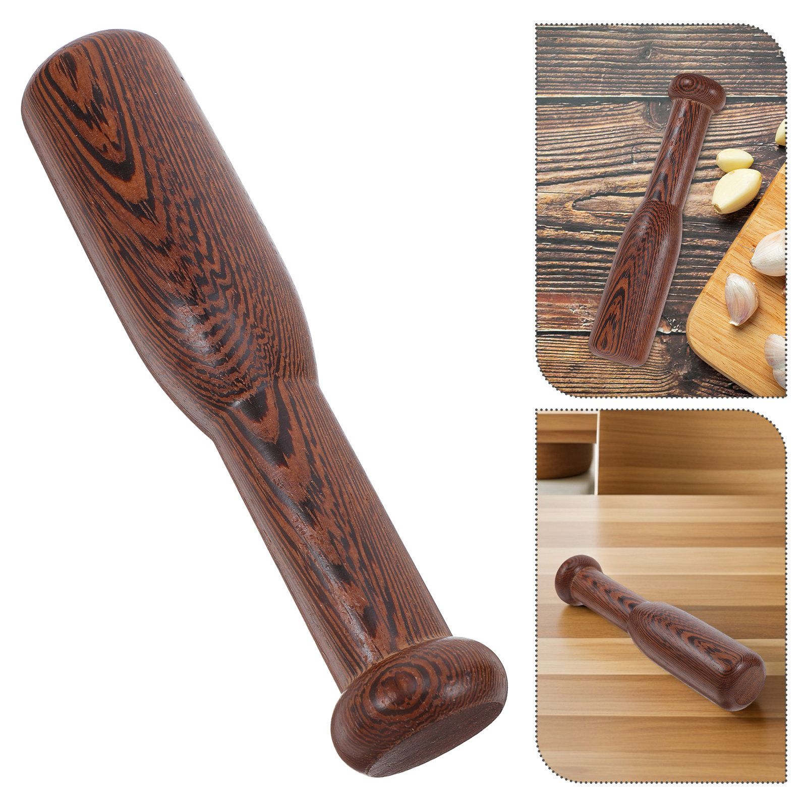 Baby Food Processor - Penggiling Tangan Kayu Alami, Alat Penghancur