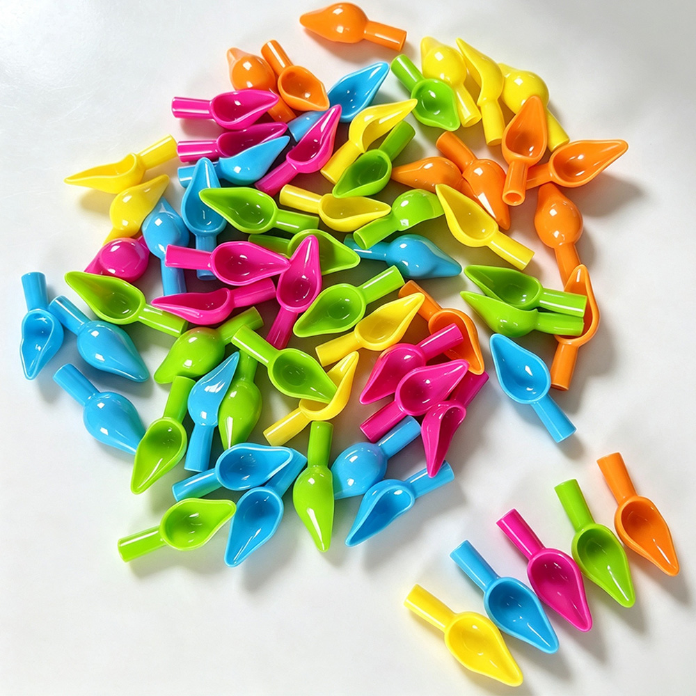Baby Food Flavors - Sendok Makan Plastik Mini Berwarna-warni, Dapat