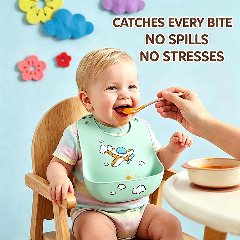 Bib Makan Bayi Silikon Tahan A - Feeding Baby Food ulasan dan harga