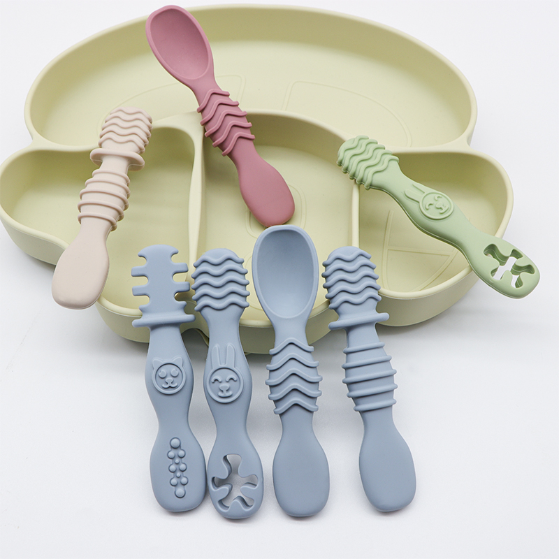 4pcs Sendok Makan Bayi Silikon - Baby Food For 7 Month Old ulasan dan harga