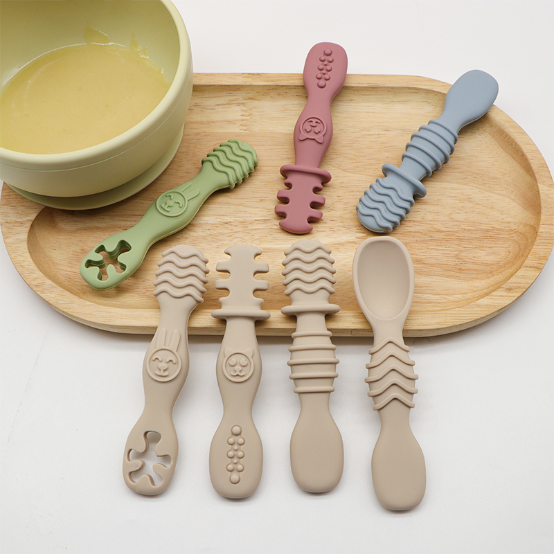 4pcs Sendok Makan Bayi Silikon - Baby Food For 7 Month Old ulasan dan harga